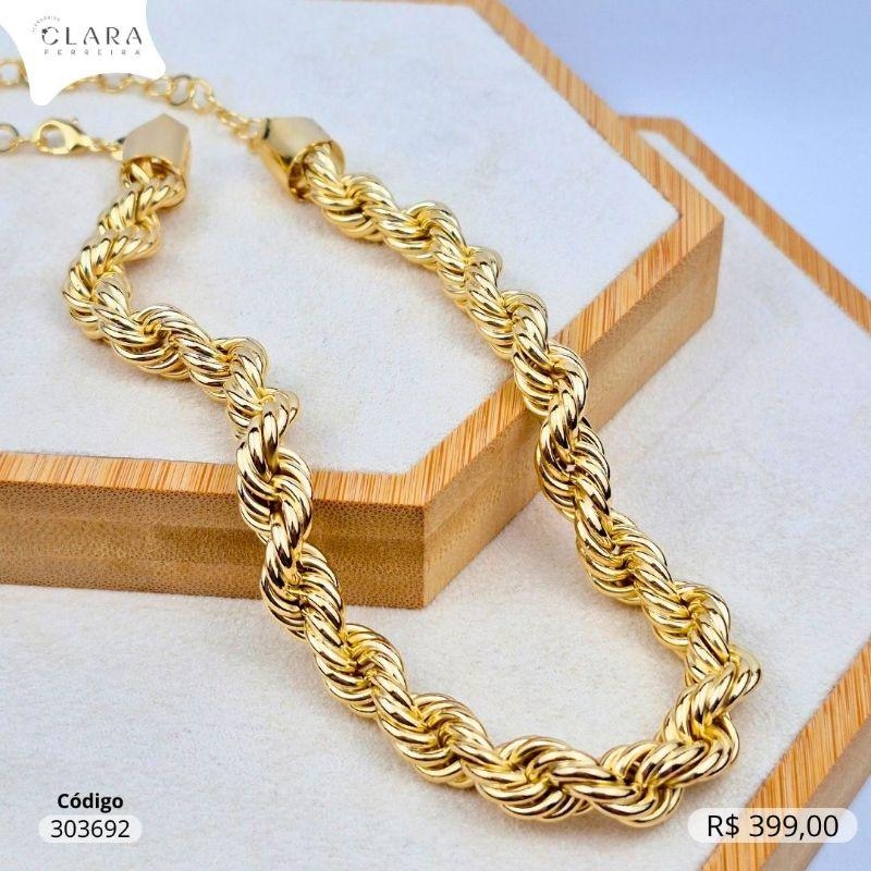 COLAR CHOKER MAX CORDÃO BAIANO  - 10MM - 40CM - Dourado