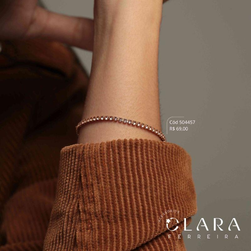PULSEIRA RIVIERA ROSE - 3MM - 17CM - Dourado