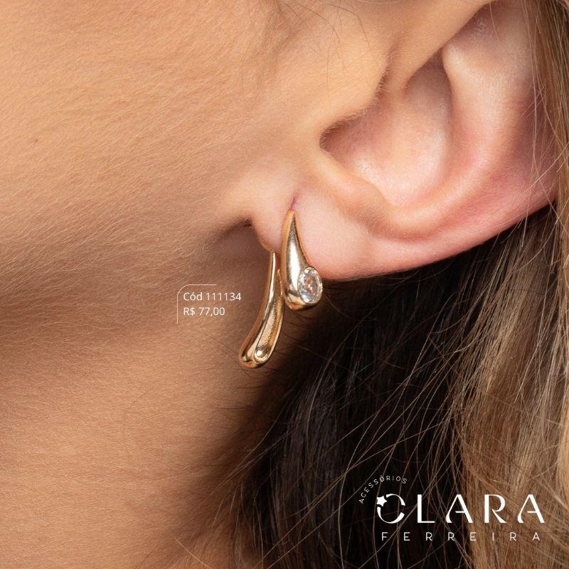 BRINCO EAR JACKET GOTA - 10MM - Dourado