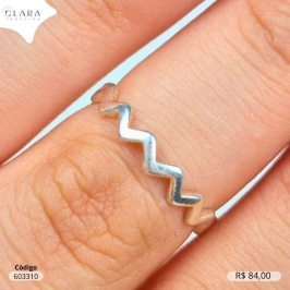 ANEL PRATA 925 ZIG ZAG ABERTO- 18/19 ANEL PRATA 925 ZIG ZAG ABERTO- 18/19