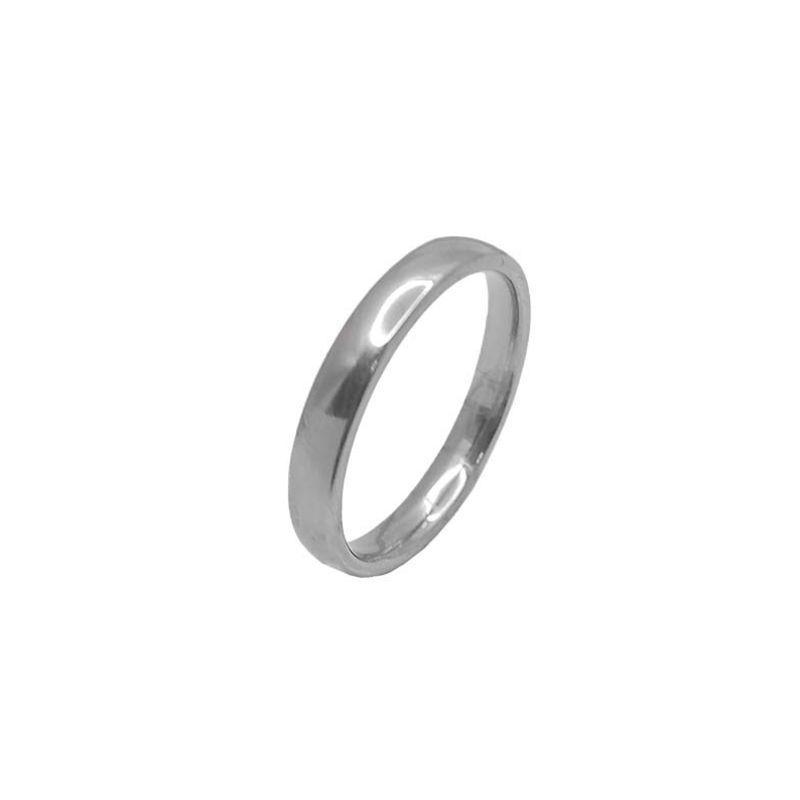 ANEL ALIANÇA AÇO INOX ANATÔMICA ABAULADA 4,5MM - Número 24/25