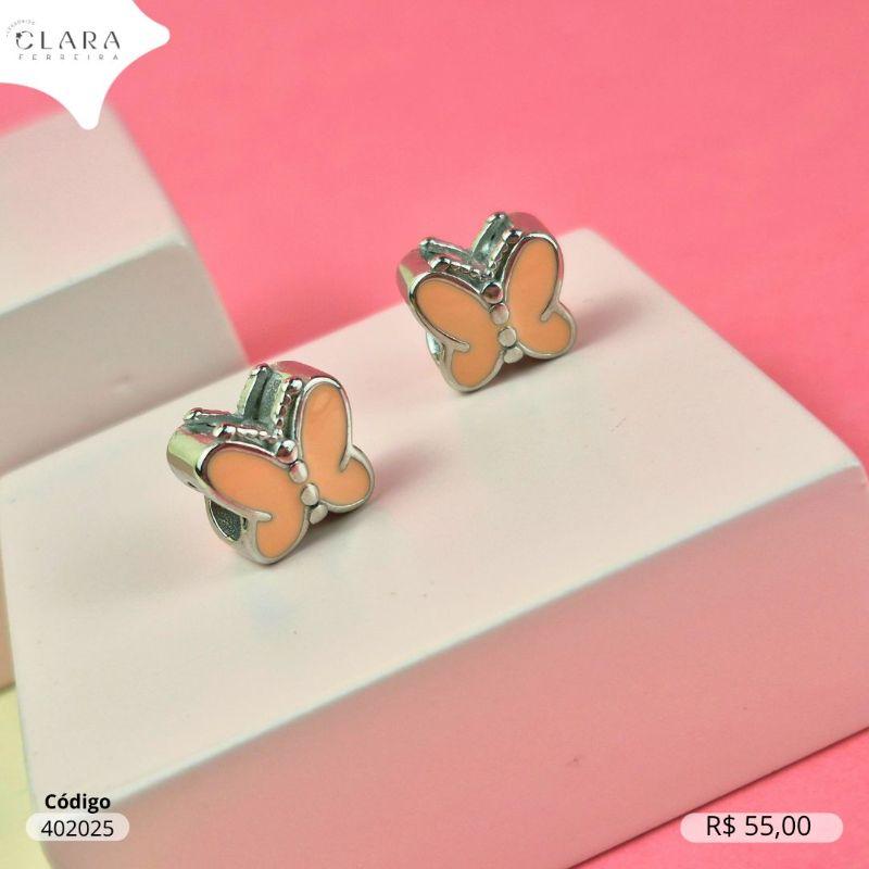 BERLOQUE SEPARADOR BORBOLETA RESINADA COM LATERAL LISA - 10X7MM - Aço