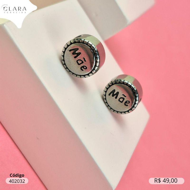 BERLOQUE SEPARADOR REDONDO MANUSCRITO MÃE COM LATERAL LISA - 11X7MM - Aço