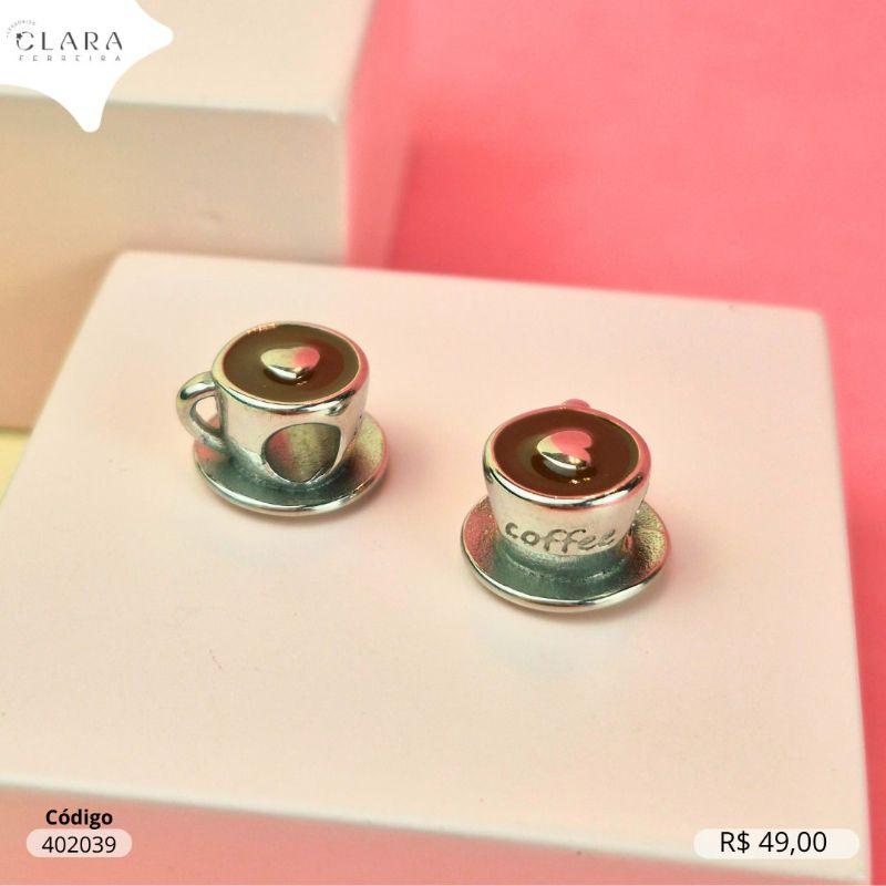 BERLOQUE SEPARADOS XÍCARA DE CAFÉ RESINADA C/ LATERAL MANUSCRITA COFFEE - 9X9MM - Aço