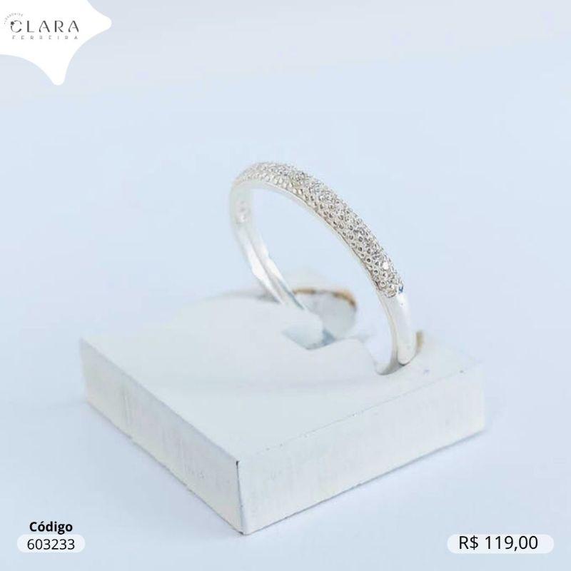 ANEL PRATA 925 APARADOR 1 FILEIRA MICROZIRCONIA - 2,5MM - 20/21