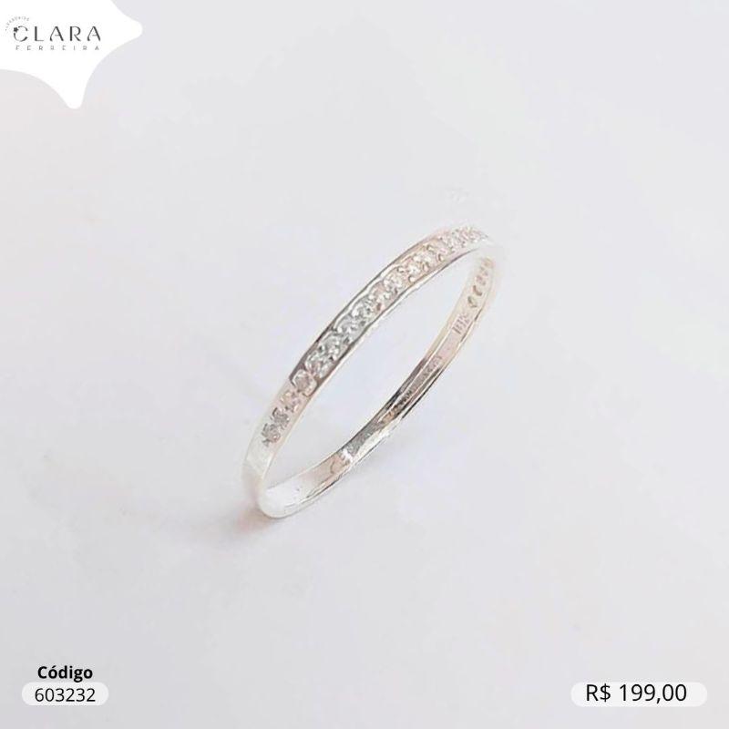 ANEL PRATA 925 APARADOR FIO ZIRCONIA - 2MM - 10/11
