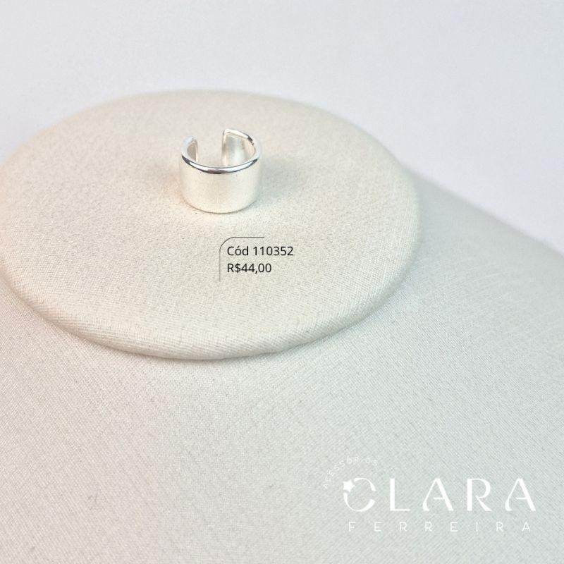 BRINCO PIERCING FAKE GROSSO LISO  - 9MM - Banho de Prata