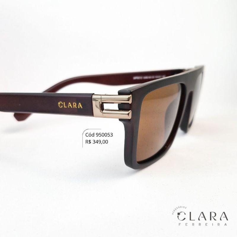 Óculos Solar MASCULINO QUADRADO MARROM - INSPIRAÇÃO RAY-BAN - Lente Anti-impacto Polarizada - MP9312-C8