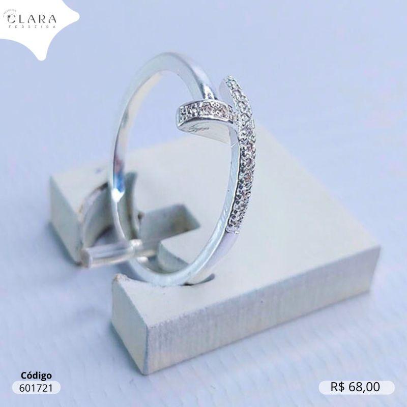 ANEL PREGO MICROZIRCONIA 2MM - BANHO DE PRATA
