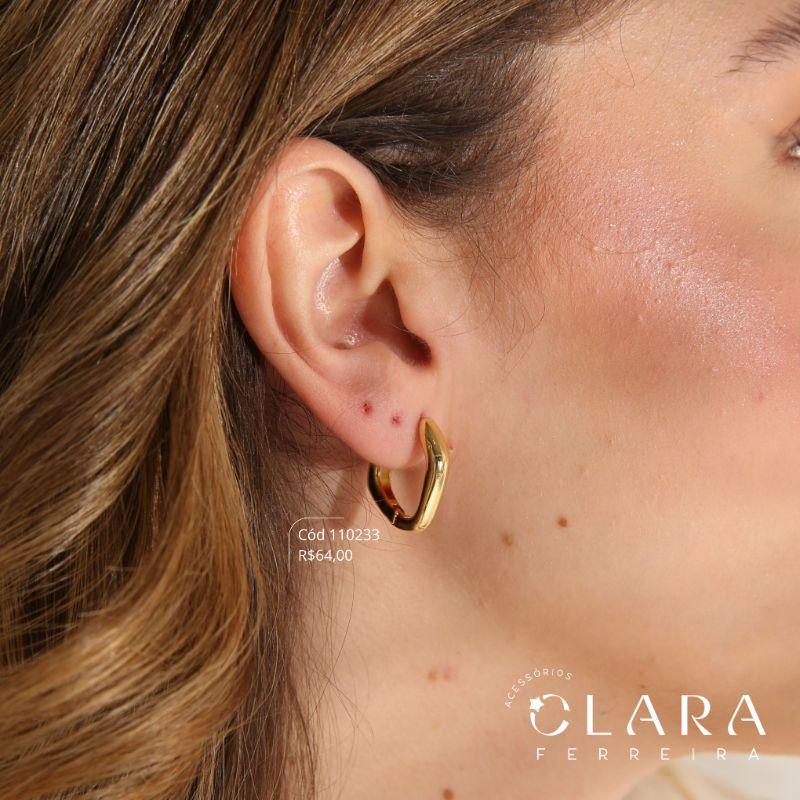 BRINCO ARGOLINHA CLICK TUBO LISA - 20X4MM - Dourado