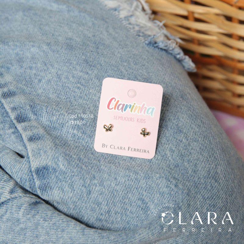 BRINCO INFANTIL LACINHO LISO - 4MM - CLARINHA KIDS - PEÇA VENDIDA - Dourado