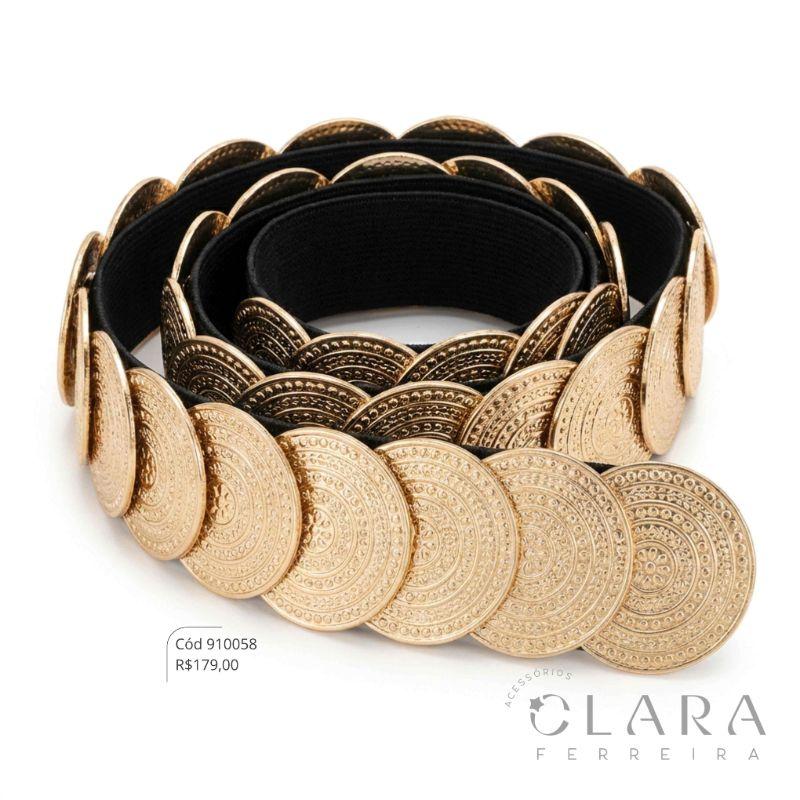 CINTO ELASTICO MOEDAS COM DETALHES
