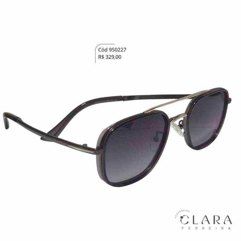 Óculos Solar AVIADOR ARMAÇÃO EM METAL PRETO - INSPIRAÇÃO RAY-BAN - Lente Anti-impacto Polarizada - CZ4197P-C4