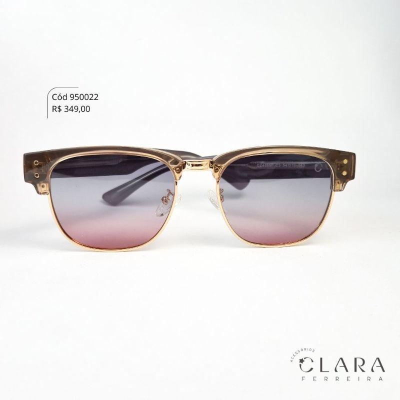 Óculos Solar BROWLINE MARROM - INSPIRAÇÃO RAY-BAN - Lente Anti-impacto Polarizada - CZ4199P-C3