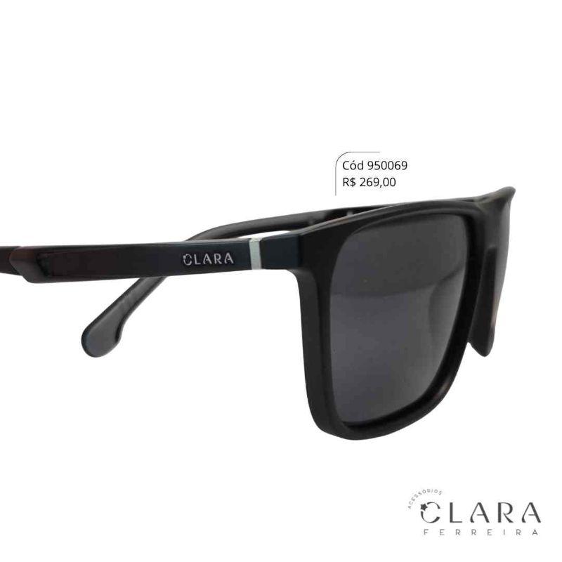 Óculos Solar MASCULINO QUADRADO PRETO - INSPIRAÇÃO RAY-BAN - Lente Anti-impacto Polarizada - ZZ7975-C1