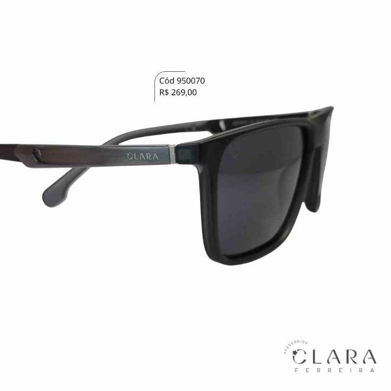 Óculos Solar MASCULINO QUADRADO PRETO - INSPIRAÇÃO RAY-BAN - Lente Anti-impacto Polarizada - ZZ7975-C5