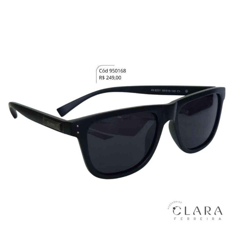 Óculos Solar MASCULINO WAYFARER PRETO - INSPIRAÇÃO RAY-BAN - Lente Anti-impacto Polarizada - AY-6231-C1