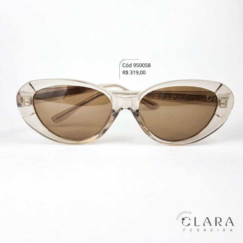 Óculos Solar OVAL MARROM FUMÊ - INSPIRAÇÃO PRADA - Lente Anti-impacto Polarizada - BK1009-C9
