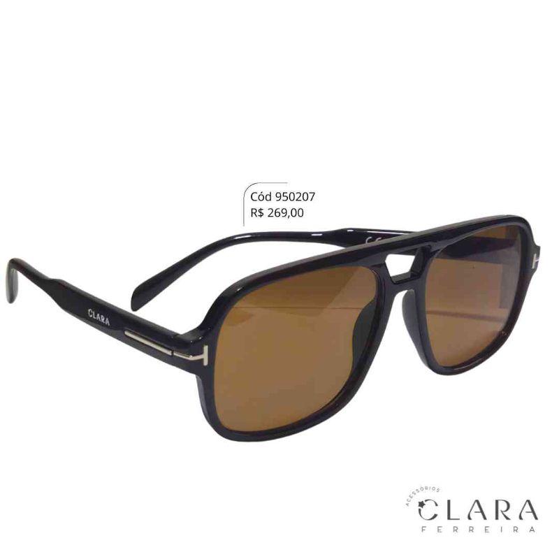 Óculos Solar QUADRADO MARROM - INSPIRAÇÃO TOM FORD - Lente Resina - OM50573S-C1