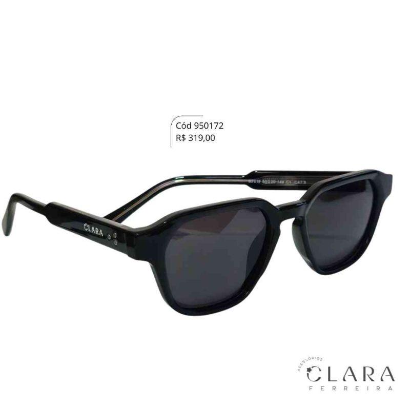 Óculos Solar REDONDO PRETO - INSPIRAÇÃO RAY-BAN - Lente Anti-impacto Polarizada - BZ019-C1