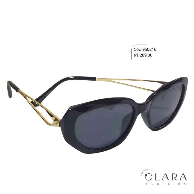 Óculos Solar RETRO PRETO - INSPIRAÇÃO TIFFANY  - Lente Resina - CY59102-C1