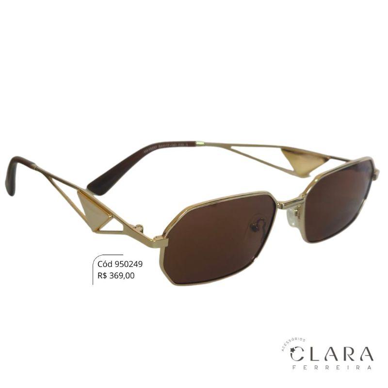 Óculos Solar VINTAGE ARMAÇÃO EM METAL - INSPIRAÇÃO PRADA  - Lente Anti-impacto Polarizada - HA10237-C3