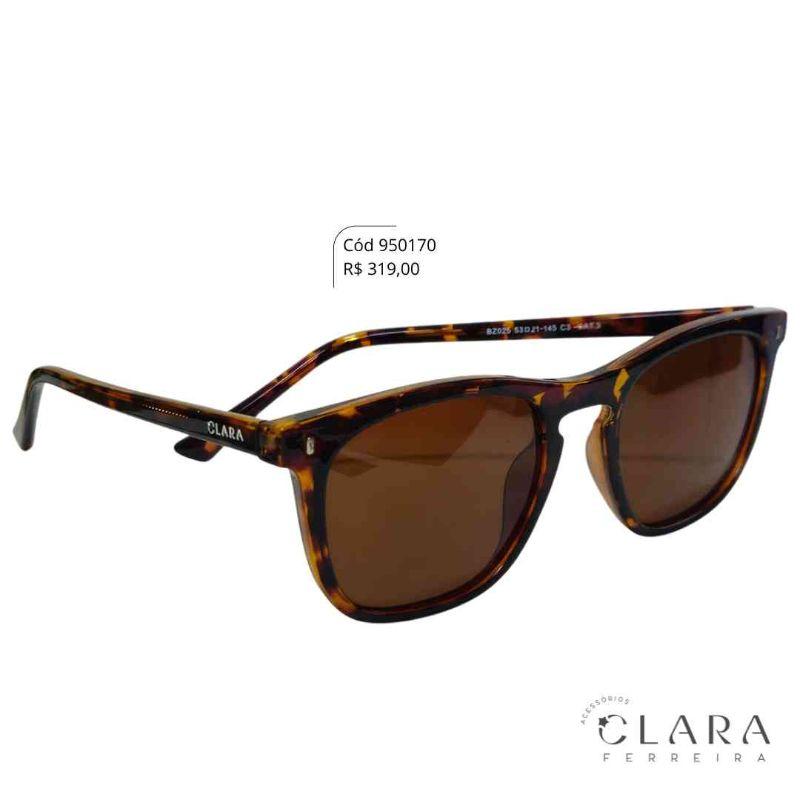 Óculos Solar WAYFARER ONÇA MARROM - INSPIRAÇÃO RAY-BAN - Lente Anti-impacto Polarizada - BZ025-C3