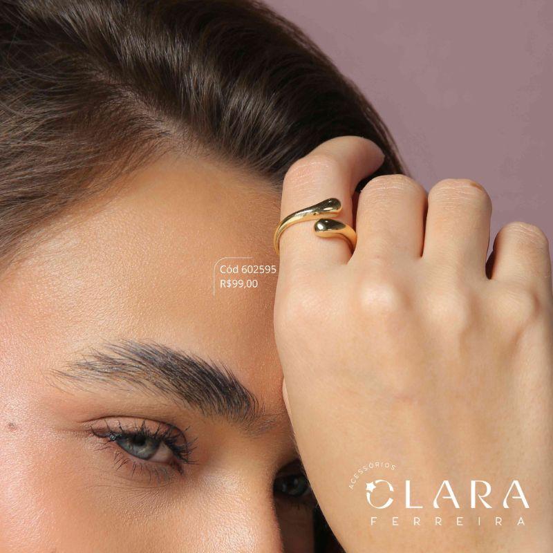 ANEL AJUSTAVEL GOTA FINA - LINHA ORGÂNICOS  - Dourado