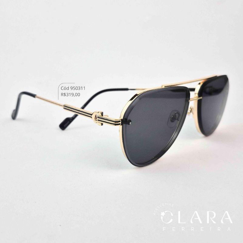 Óculos Solar AVIADOR ARMAÇÃO EM METAL – INSPIRAÇÃO RAY-BAN - Lente Resina - 65045-C1