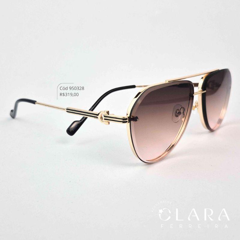 Óculos Solar AVIADOR ARMAÇÃO EM METAL - INSPIRAÇÃO RAY-BAN - Lente Resina - 65045-C4