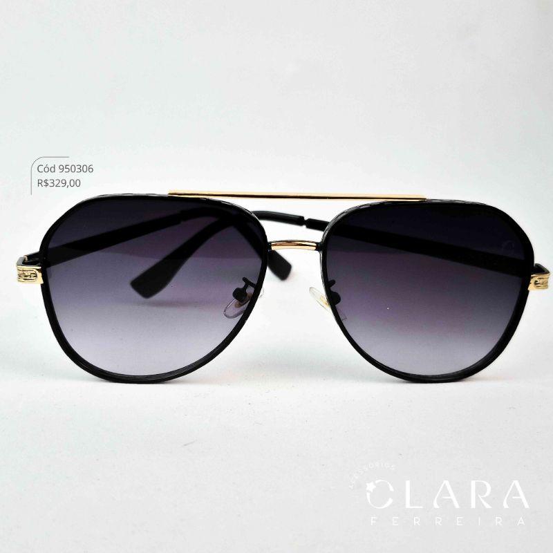 Óculos Solar AVIADOR ARMAÇÃO EM METAL - INSPIRAÇÃO VERSACE - Lente Resina - TJ72332-C2