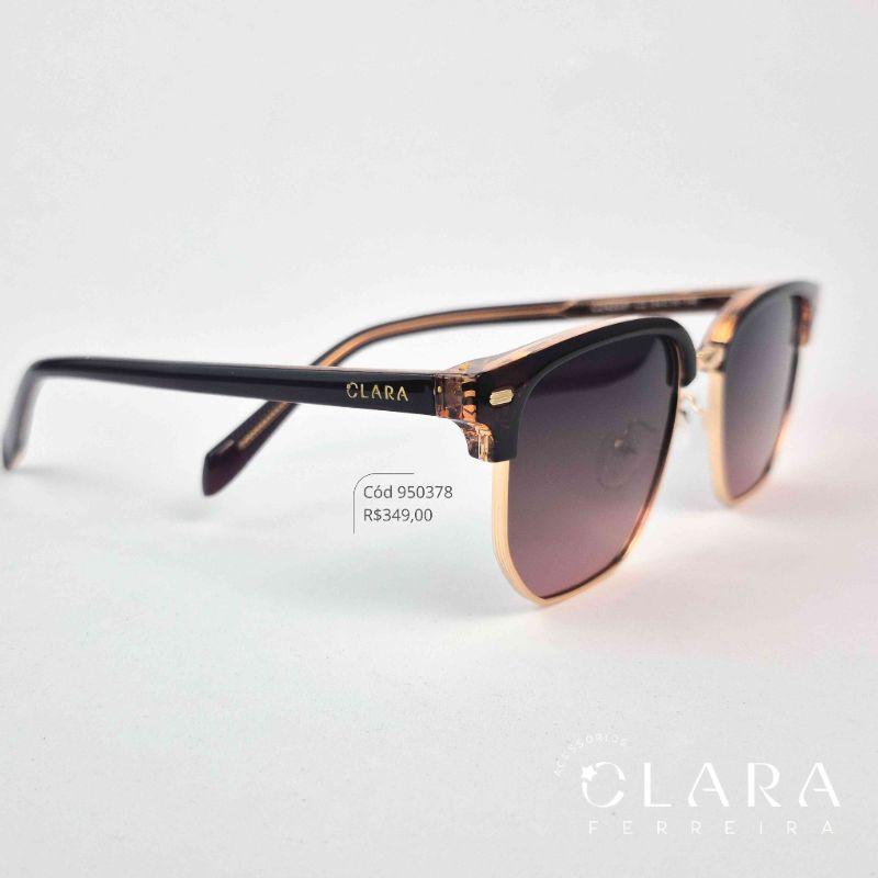 Óculos Solar BROWLINE MARROM - INSPIRAÇÃO RAY-BAN - Lente Anti-impacto Polarizada - CZ4203P-C2