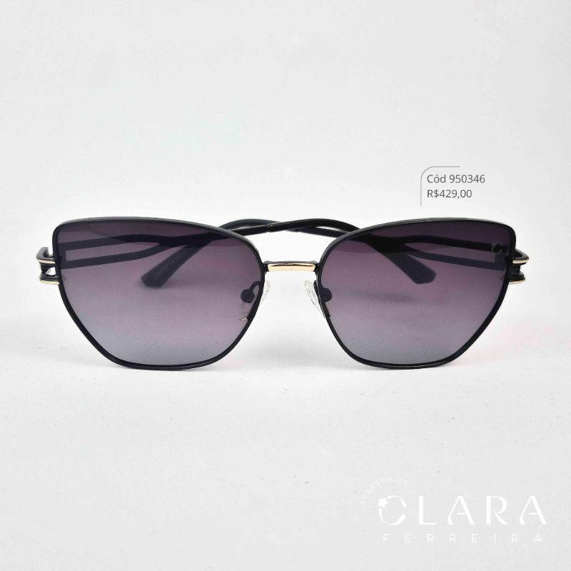 Óculos Solar GATINHO ARMAÇÃO EM METAL - INSPIRAÇÃO RAY-BAN - Lente Anti-impacto Polarizada - ZZ4432P-C2