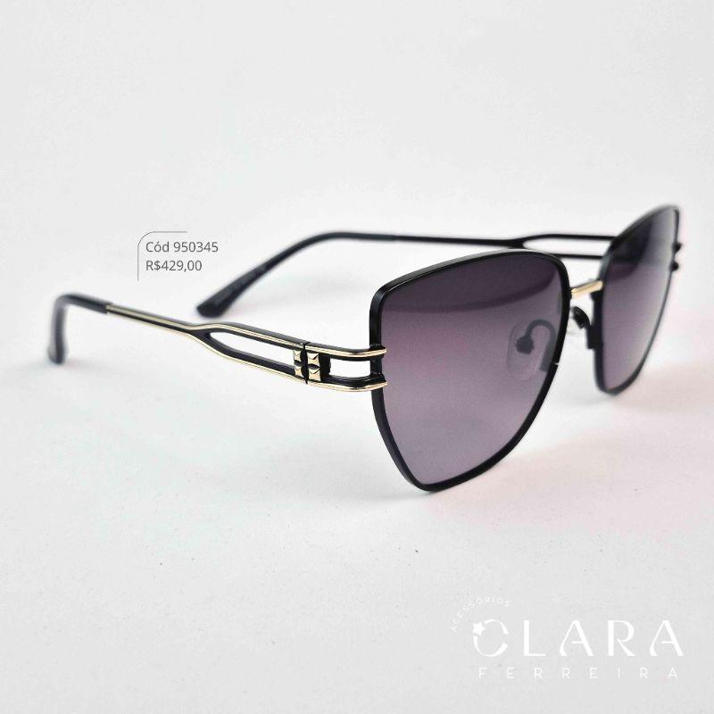 Óculos Solar GATINHO ARMAÇÃO EM METAL - INSPIRAÇÃO RAY-BAN - Lente Anti-impacto Polarizada - ZZ4432P-C3