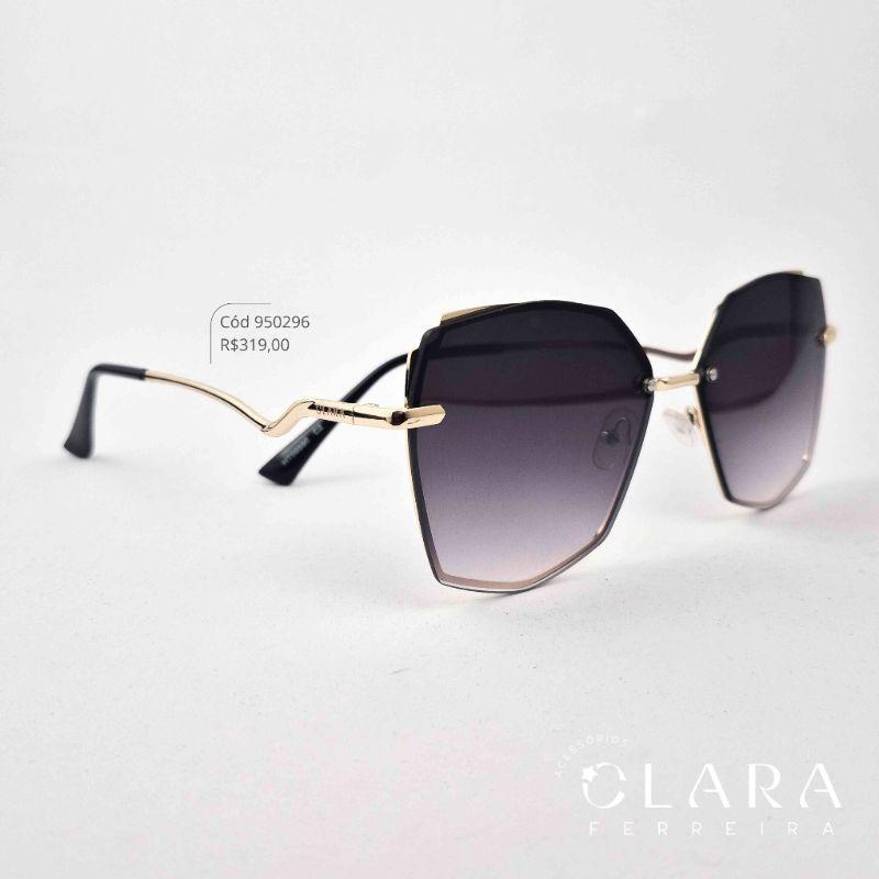 Óculos Solar GATINHO ARMAÇÃO EM METAL - INSPIRAÇÃO VOGUE - Lente Resina - HT09590-C2