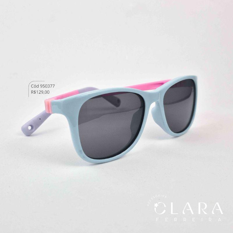 Óculos Solar INFANTIL AZUL BEBE C/ HASTE FLEXÍVEL ROSA E VIOLETA- CLARINHA KIDS - Lente  - S4610P-C27