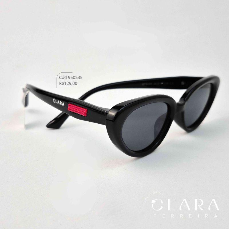 Óculos Solar INFANTIL GATINHO PRETO - CLARINHA KIDS - Lente Anti-impacto Polarizada - OT6095-C1