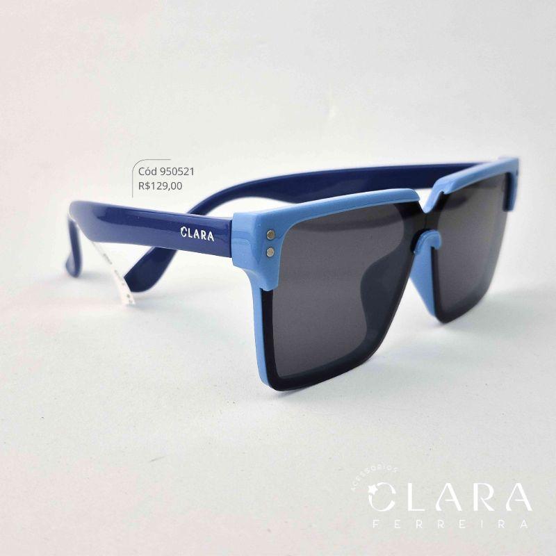 Óculos Solar INFANTIL QUADRADO AZUL - CLARINHA KIDS - Lente Anti-impacto Polarizada - S8356P-29