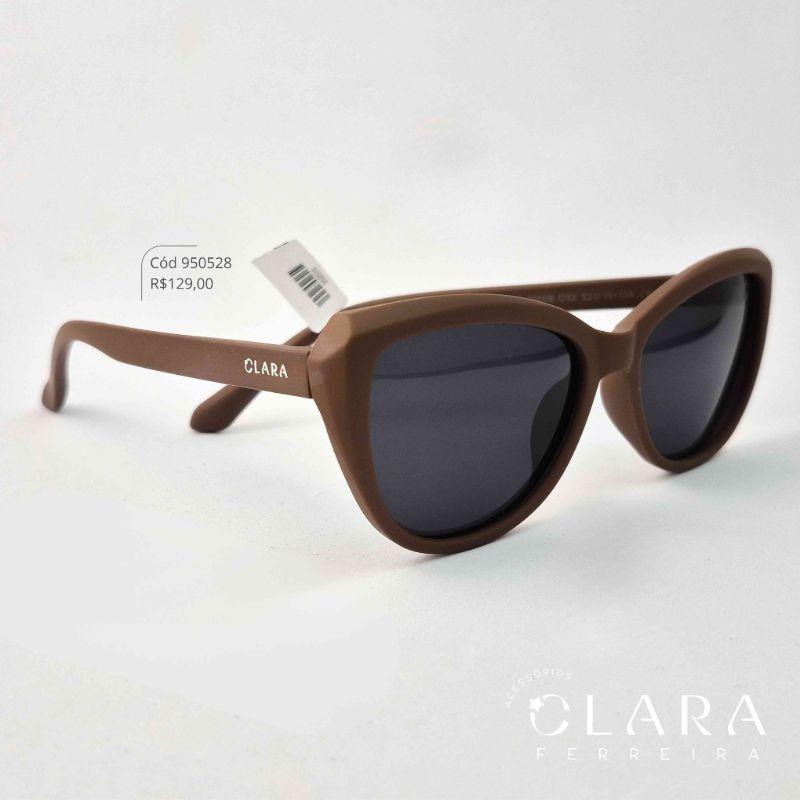 Óculos Solar INFANTIL REDONDO MARROM - CLARINHA KIDS - Lente Anti-impacto Polarizada - 20008-C3