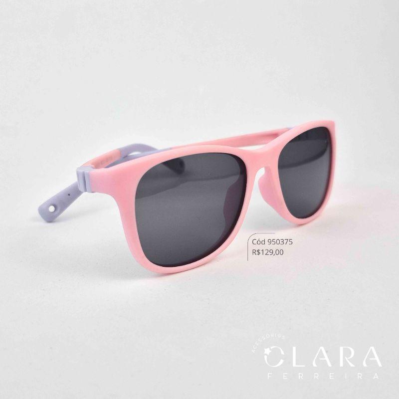 Óculos Solar INFANTIL ROSA C/ HASTE FLEXÍVEL ROSA E VIOLETA - CLARINHA KIDS - Lente  - S4610P-C22