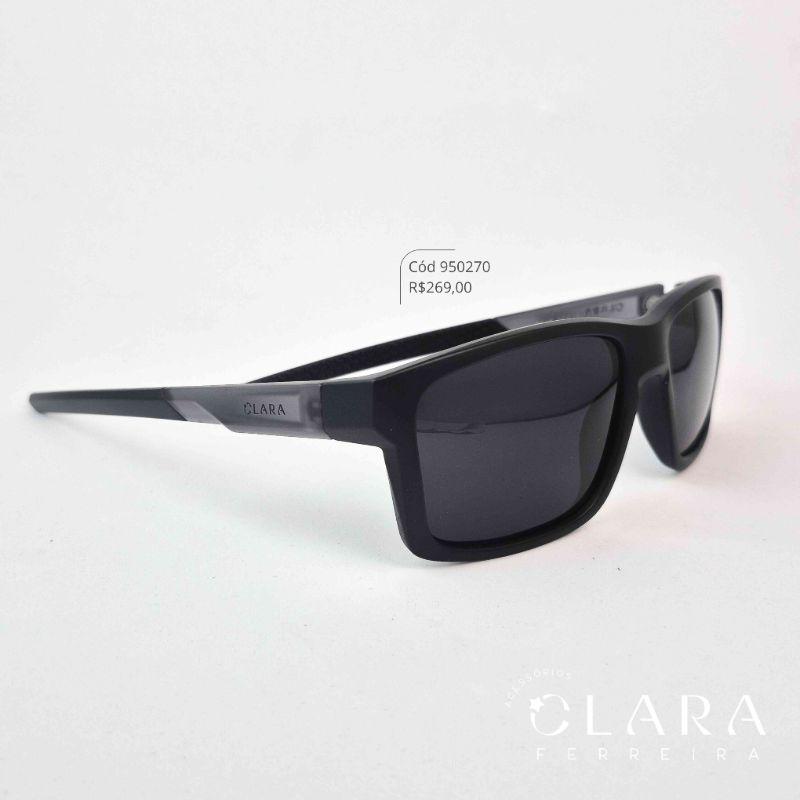 Óculos Solar MASCULINO QUADRADO CINZA FUMÊ - INSPIRAÇÃO RAY-BAN - Lente Anti-impacto Polarizada - P847-C3