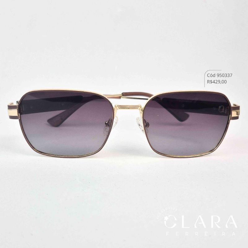 Óculos Solar QUADRADO  ARMAÇÃO EM METAL - INSPIRAÇÃO RAY-BAN - Lente Anti-impacto Polarizada - ZZ4431P-C2