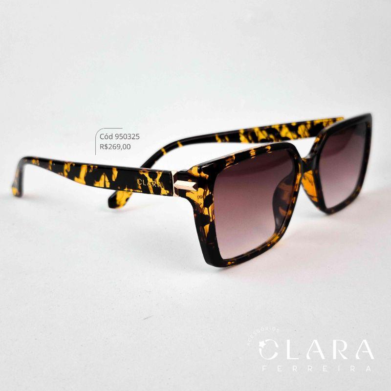 Óculos Solar QUADRADO ONÇA MARROM - INSPIRAÇÃO TIFFANY - Lente Resina - 9431