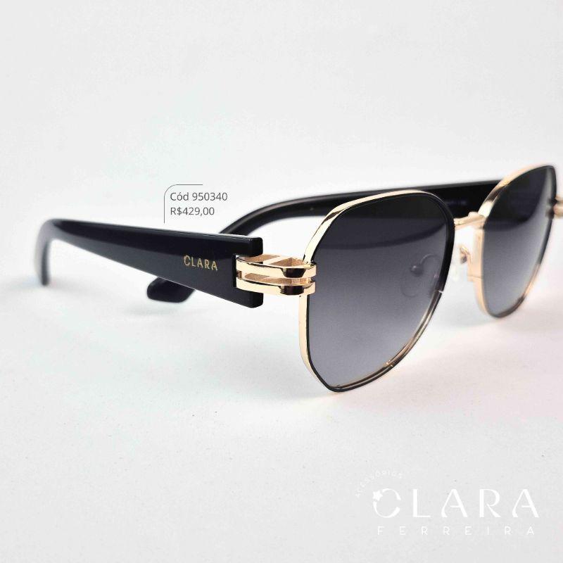 Óculos Solar REDONDO ARMAÇÃO EM METAL - INSPIRAÇÃO LOUIS VUITTON - Lente Anti-impacto Polarizada - ZZ4433P-C1