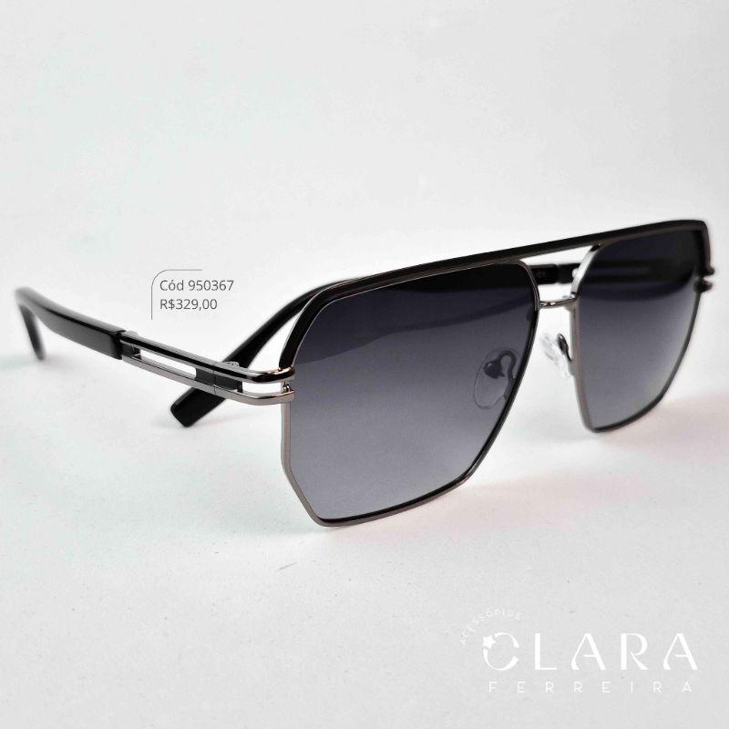 Óculos Solar REDONDO ARMAÇÃO EM METAL - INSPIRAÇÃO RAY-BAN - Lente Anti-impacto Polarizada - CZ7984-C1