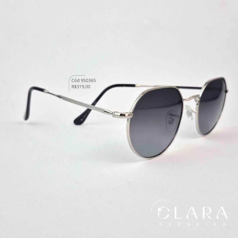 Óculos Solar REDONDO ARMAÇÃO EM METAL - INSPIRAÇÃO RAY-BAN - Lente Anti-impacto Polarizada - KZ7941P-C5