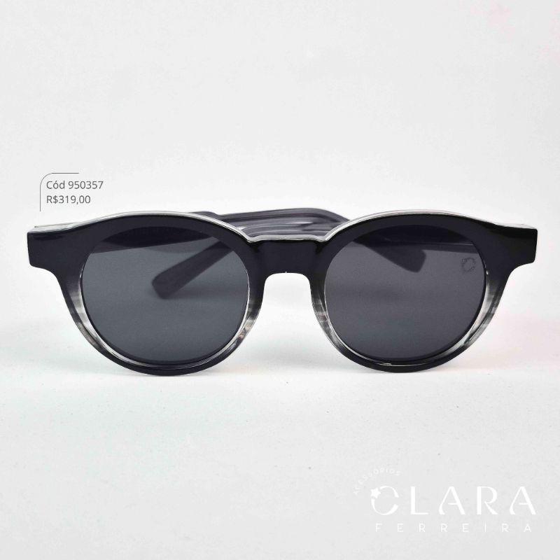 Óculos Solar REDONDO PRETO FUME - INSPIRAÇÃO RAY-BAN - Lente Anti-impacto Polarizada - HAP581024-C2