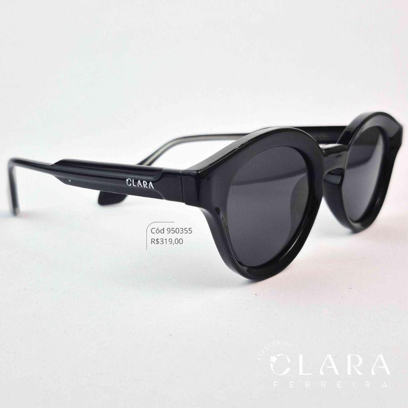 Óculos Solar REDONDO PRETO - INSPIRAÇÃO RAY-BAN - Lente Anti-impacto Polarizada - P58992-C1