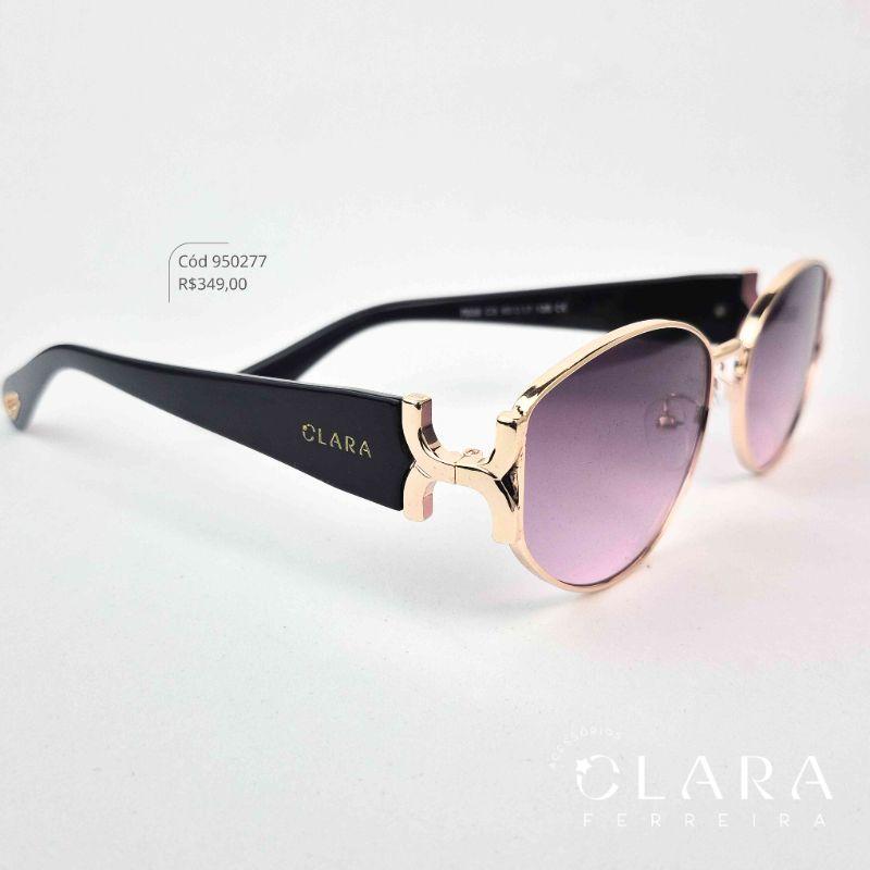 Óculos Solar RETRO ARMAÇÃO EM METAL - INSPIRAÇÃO CHANEL - Lente Resina - 7038-C5