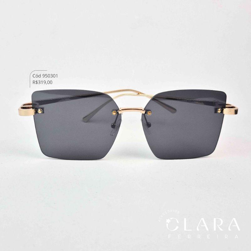 Óculos Solar RETRO ARMAÇÃO EM METAL - INSPIRAÇÃO LOUIS VUITTON - Lente Resina - HT12363-C1